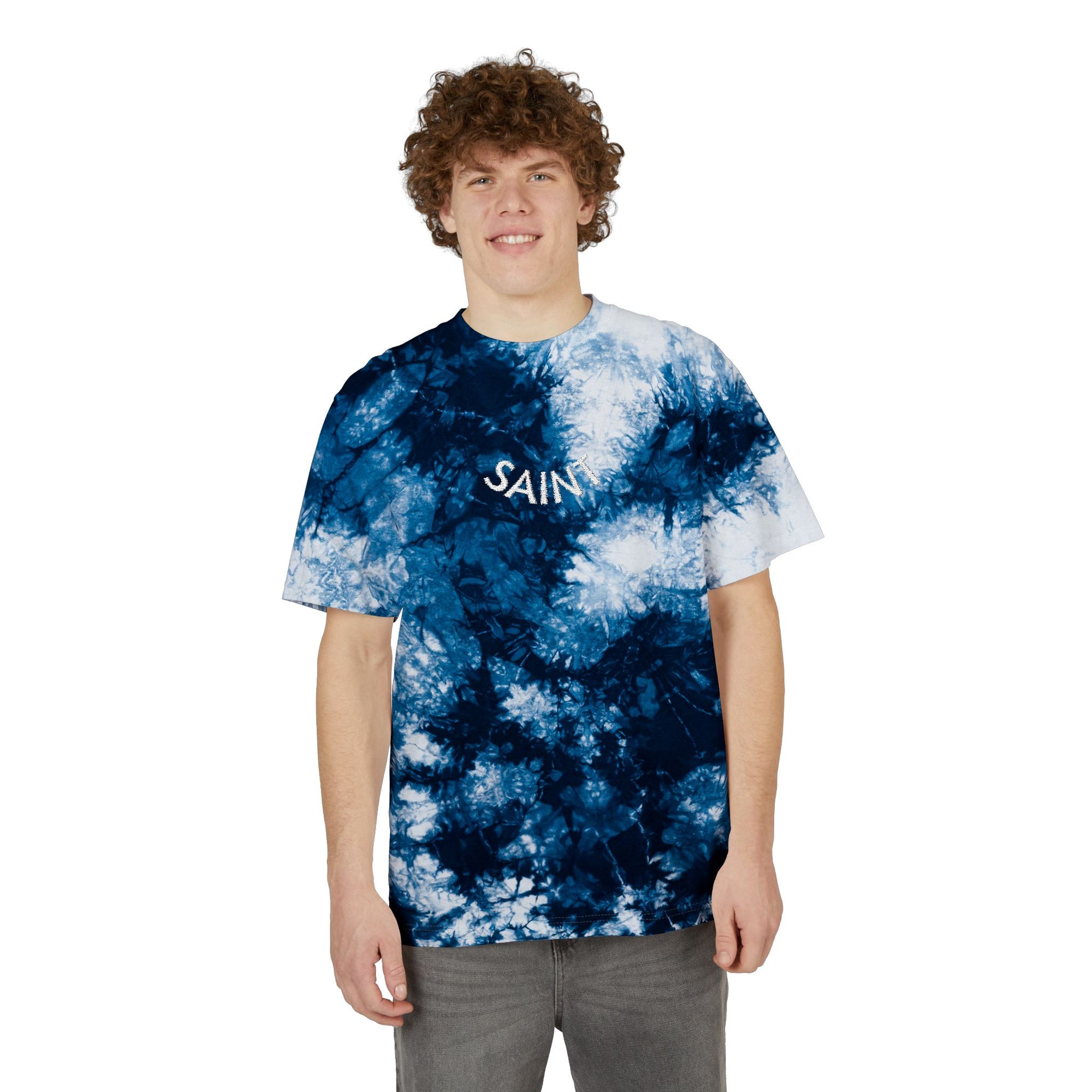 Tie-Dye T-Shirt - SAINT Embroidered, Relaxed Fit