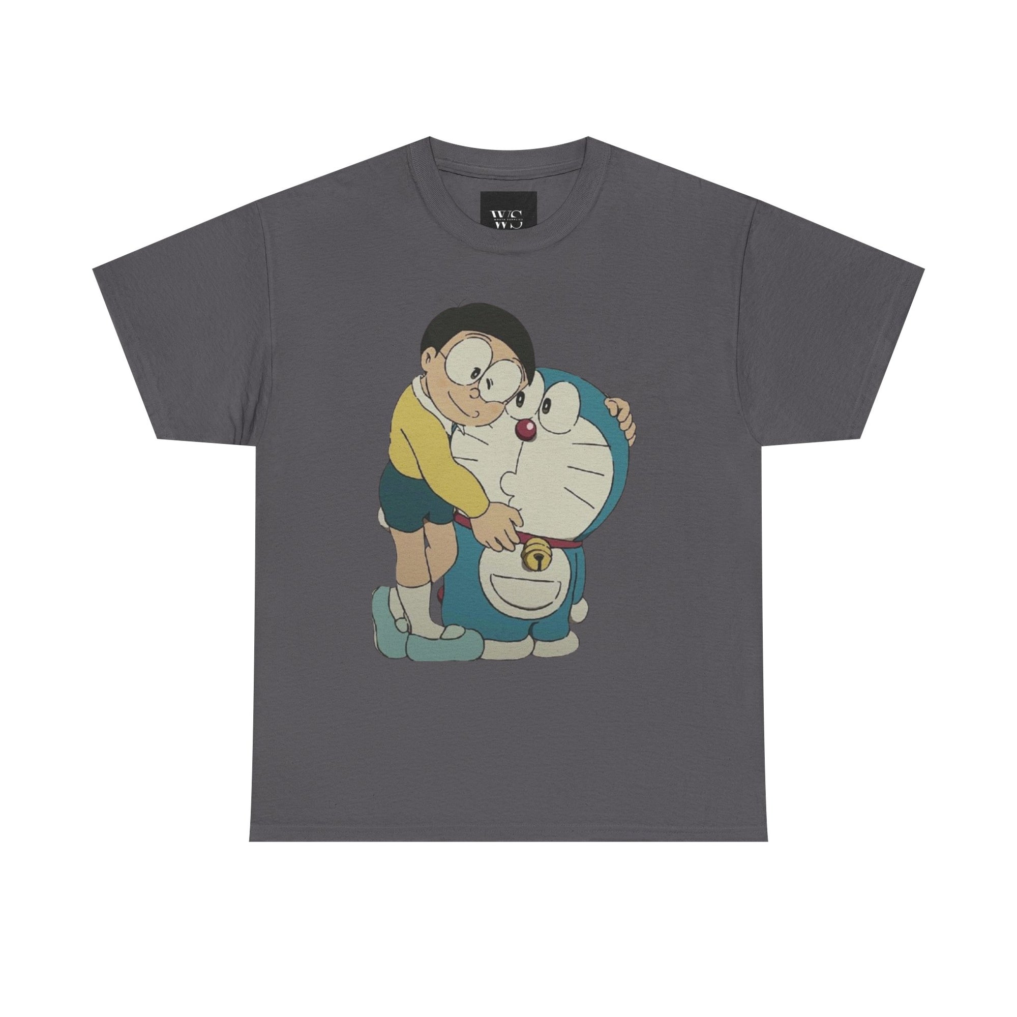 Cartoon Unisex Tee - Nobita and Doremon Print