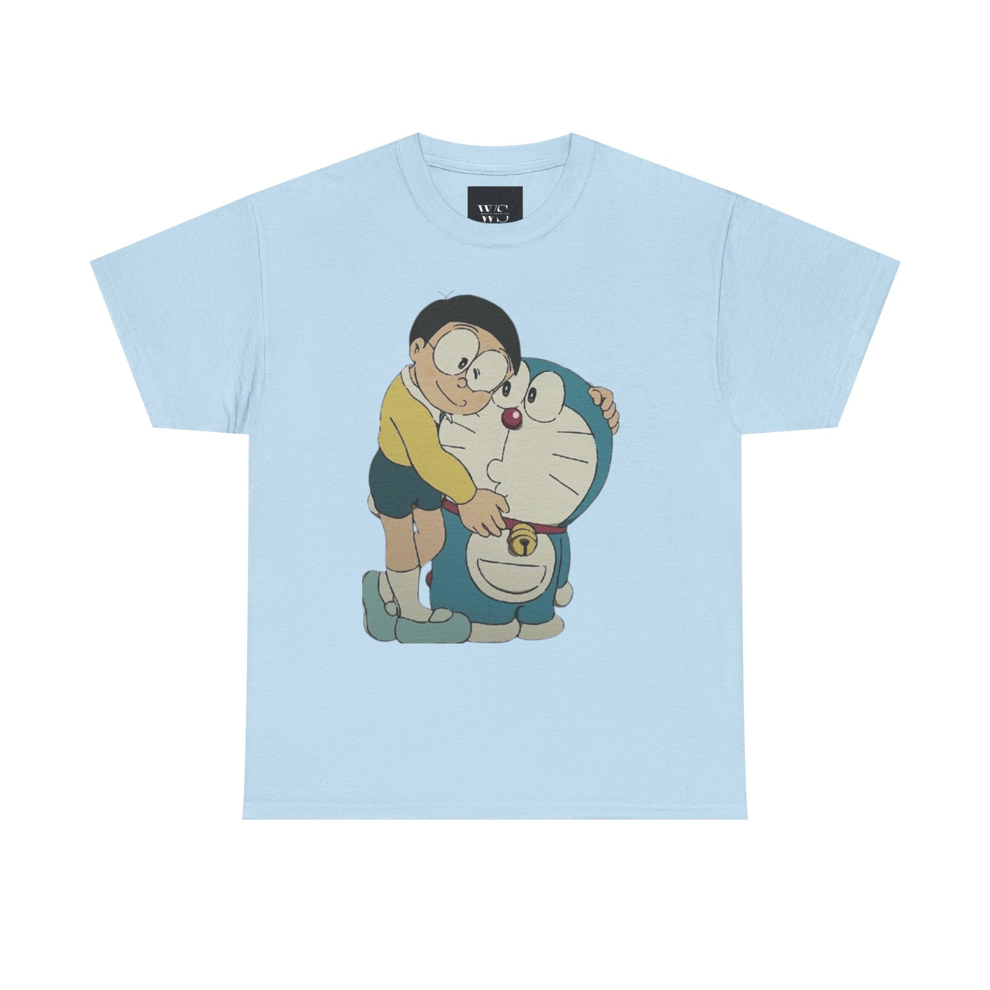 Cartoon Unisex Tee - Nobita and Doremon Print