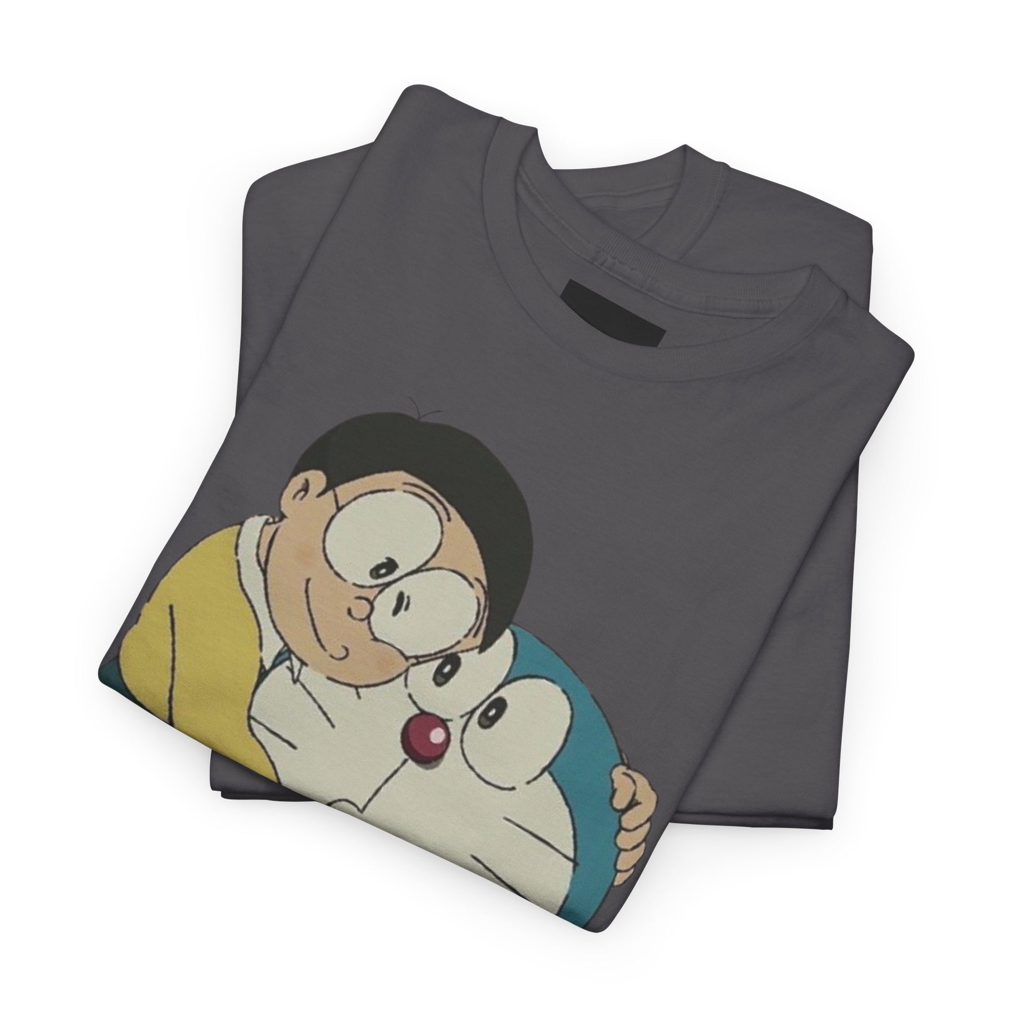 Cartoon Unisex Tee - Nobita and Doremon Print