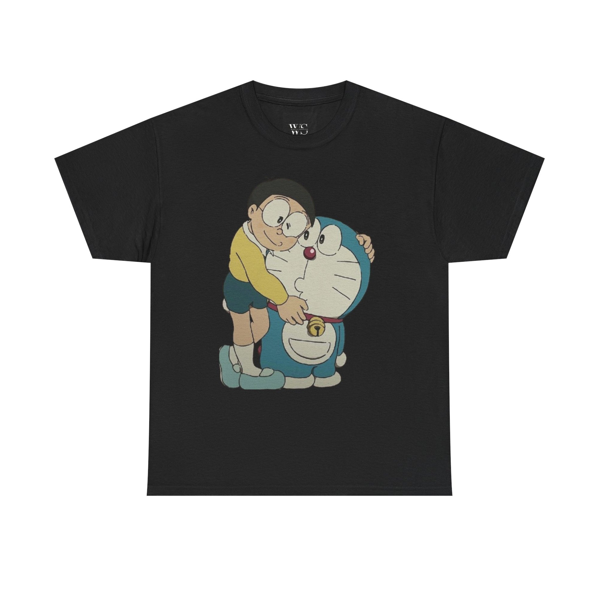 Cartoon Unisex Tee - Nobita and Doremon Print