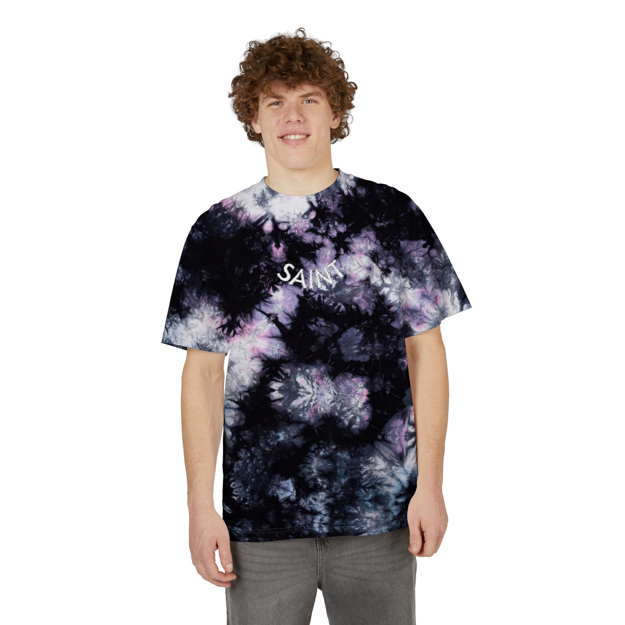 Tie-Dye T-Shirt - SAINT Embroidered, Relaxed Fit