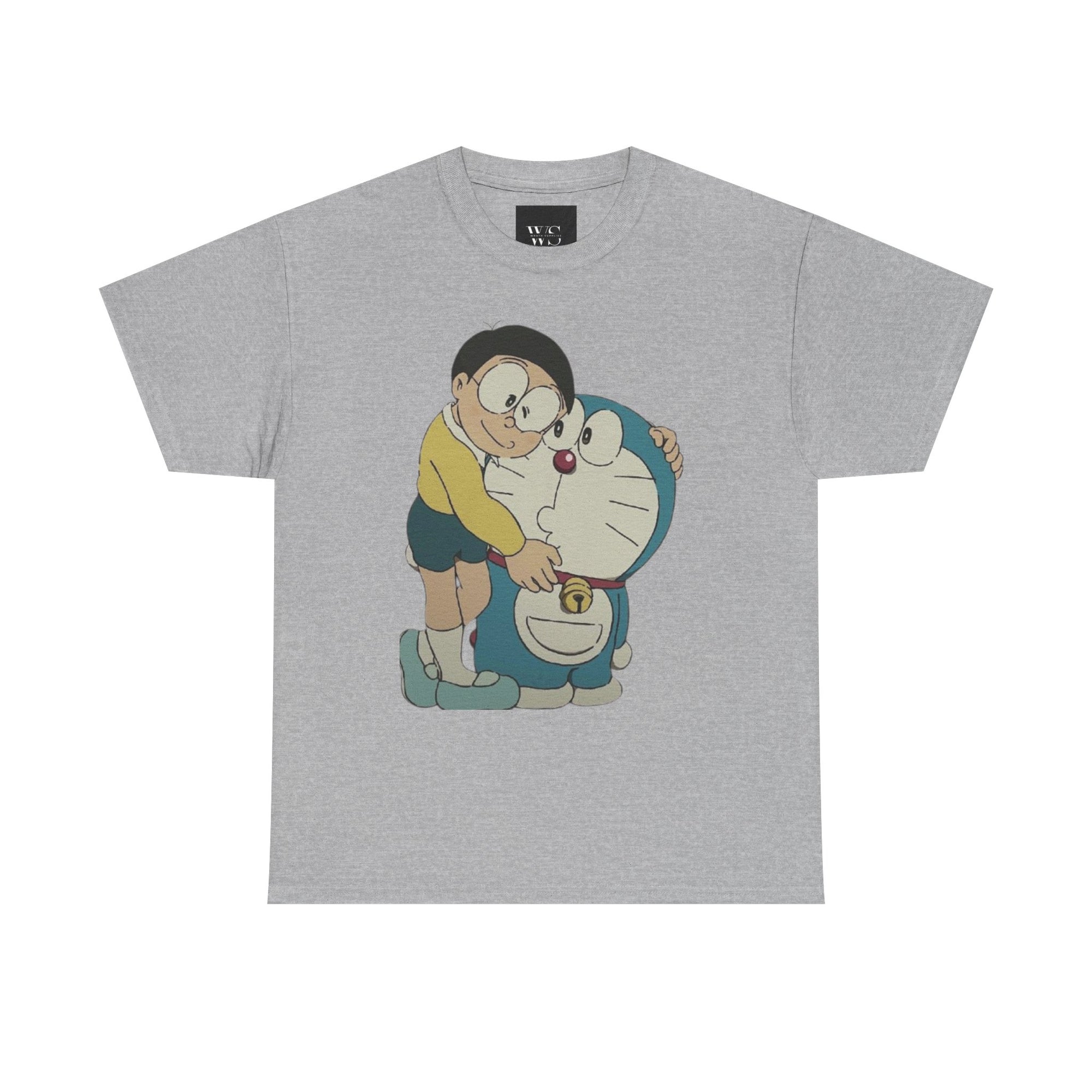 Cartoon Unisex Tee - Nobita and Doremon Print