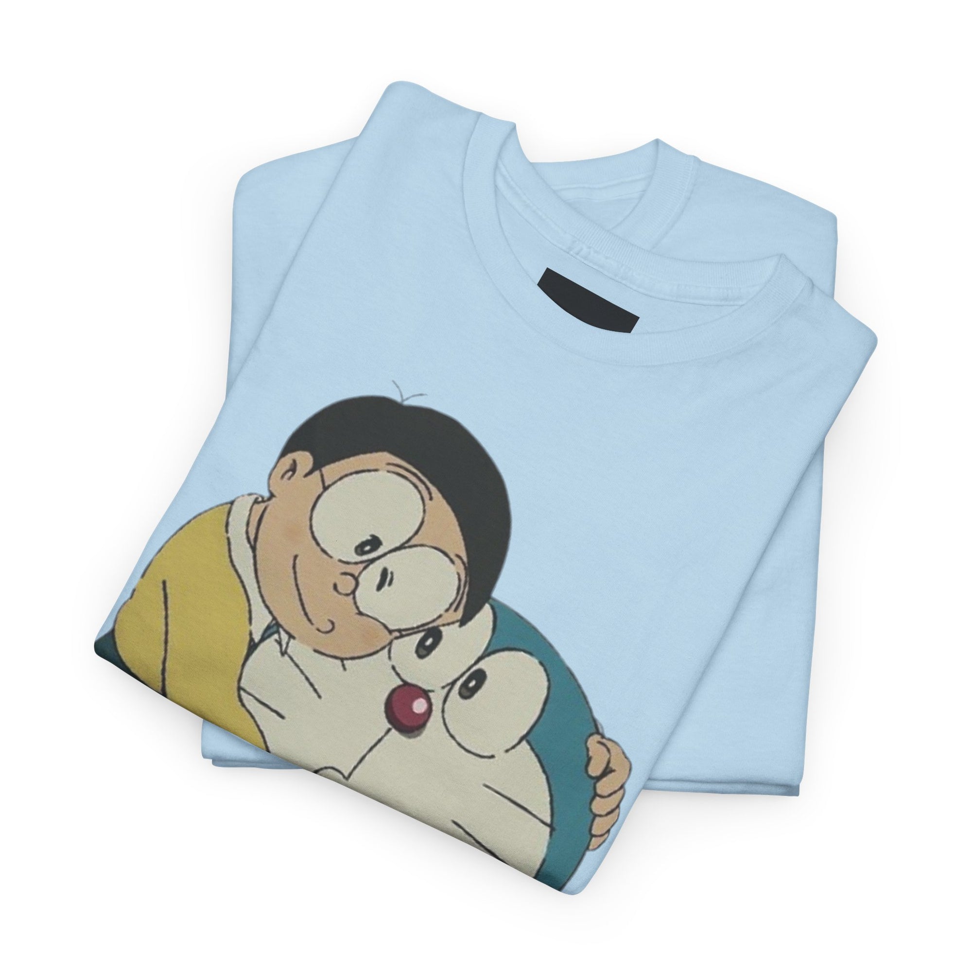 Cartoon Unisex Tee - Nobita and Doremon Print