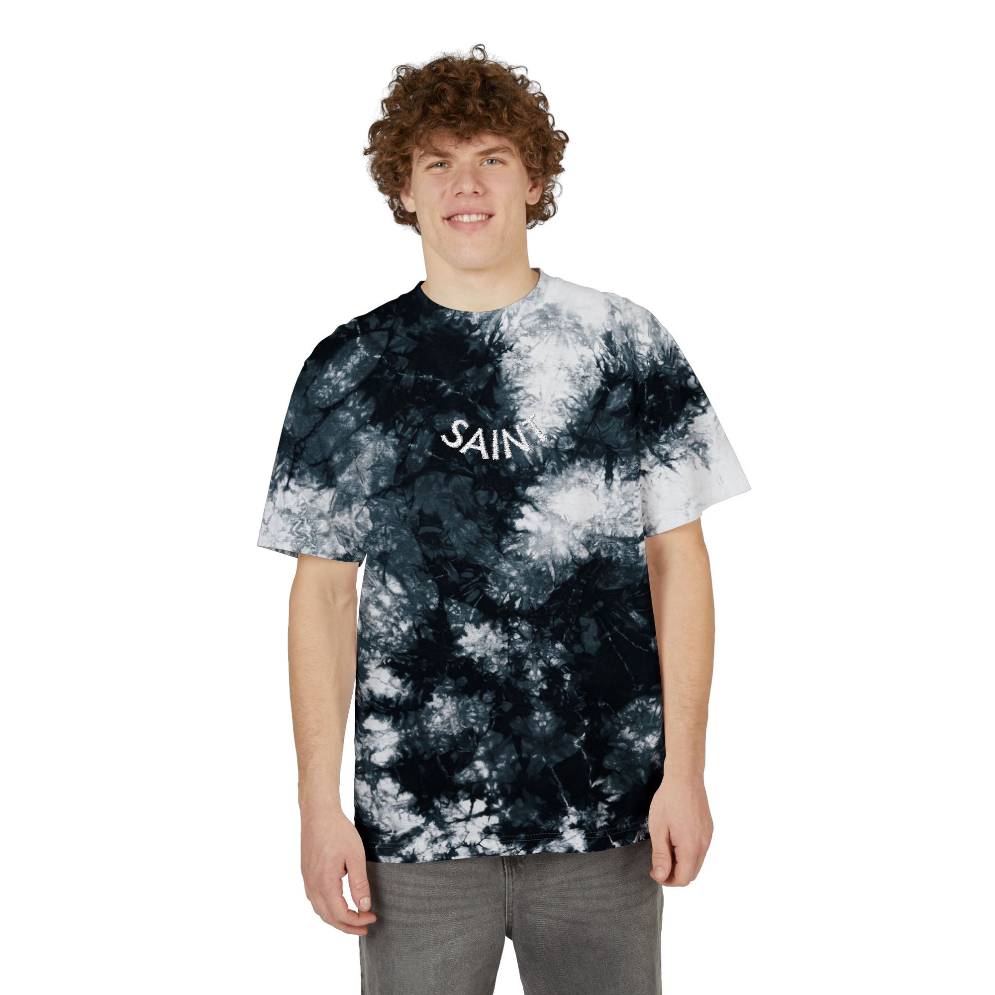 Tie-Dye T-Shirt - SAINT Embroidered, Relaxed Fit