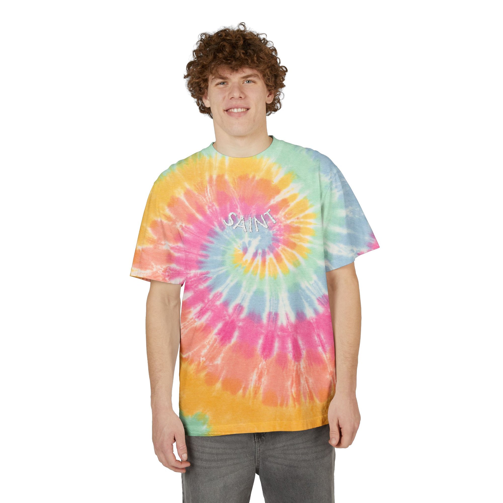 Tie-Dye T-Shirt - SAINT Embroidered, Relaxed Fit