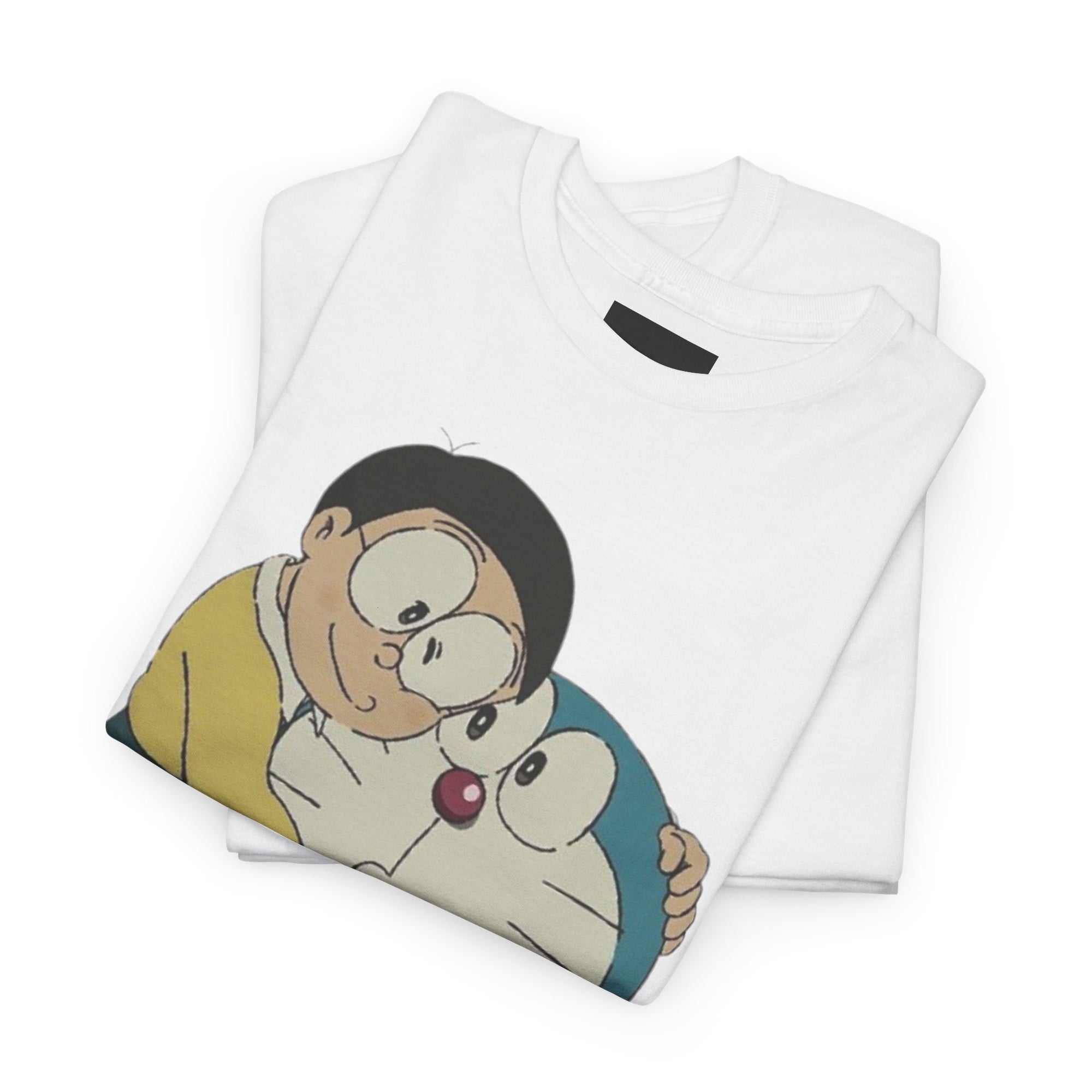 Cartoon Unisex Tee - Nobita and Doremon Print