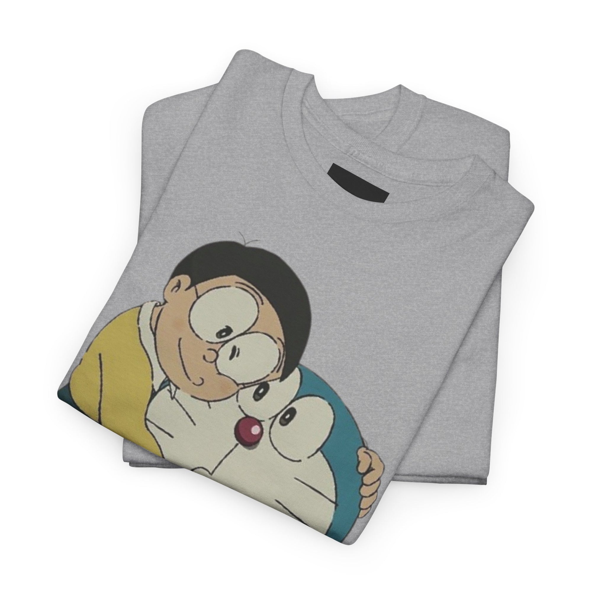 Cartoon Unisex Tee - Nobita and Doremon Print