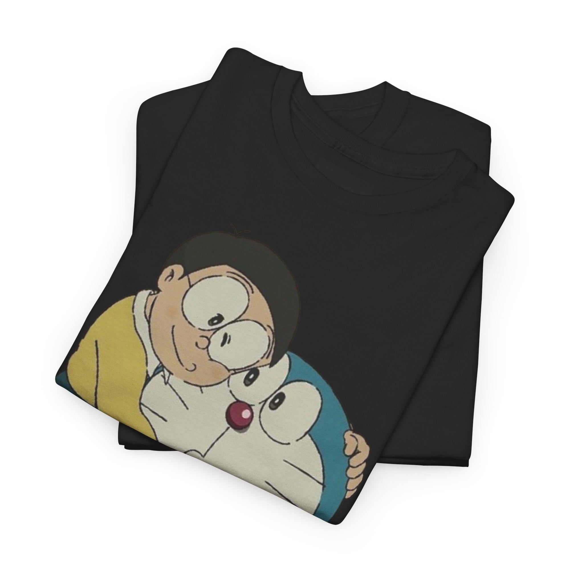 Cartoon Unisex Tee - Nobita and Doremon Print